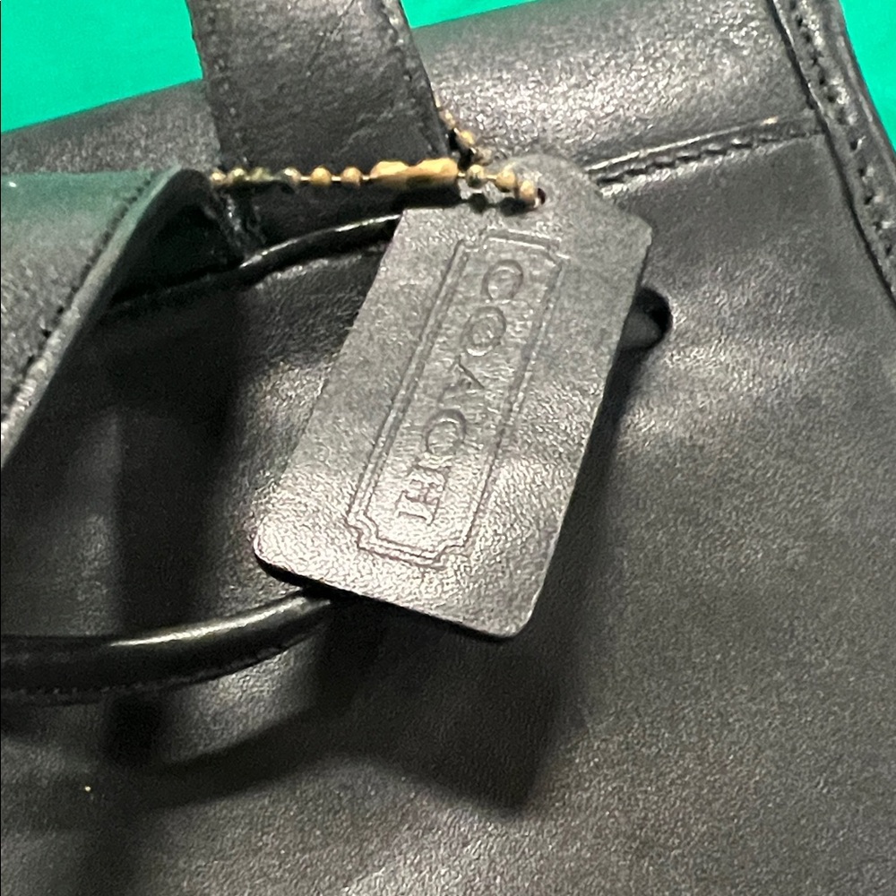 Coach Black Leather Backpack Purse with Gold Hardware - Picture 3 of 10